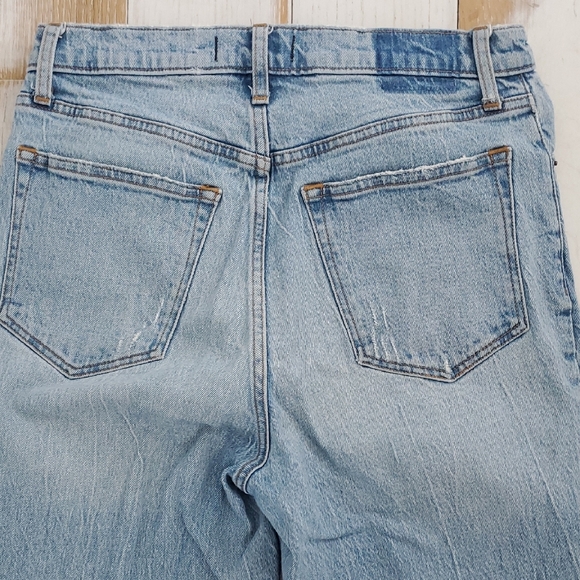 Abercrombie & Fitch Light Blue Ripped Straight Leg Jeans - Picture 4 of 4